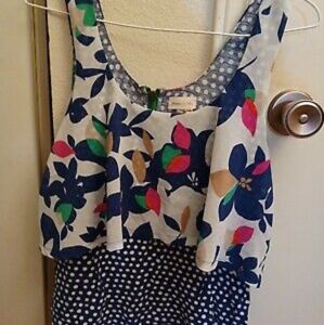 Anthropologie Meadow Rue Throughway Pink Blue Tank Top Size XS X-Small